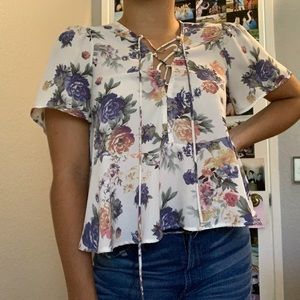 floral peplum top